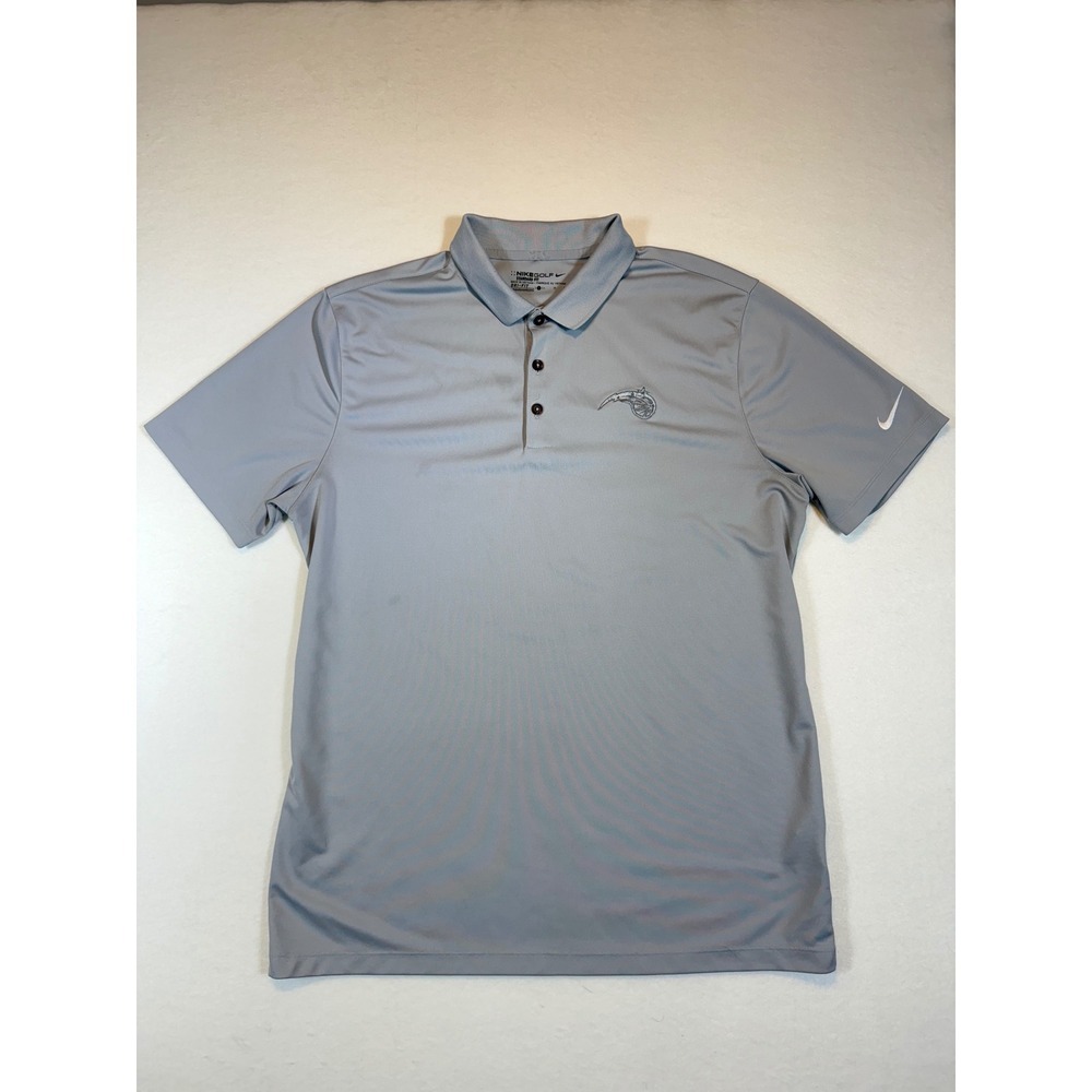 Nike Golf Standard Fit Polo Shirt Men's Large Orlando Magic Gray